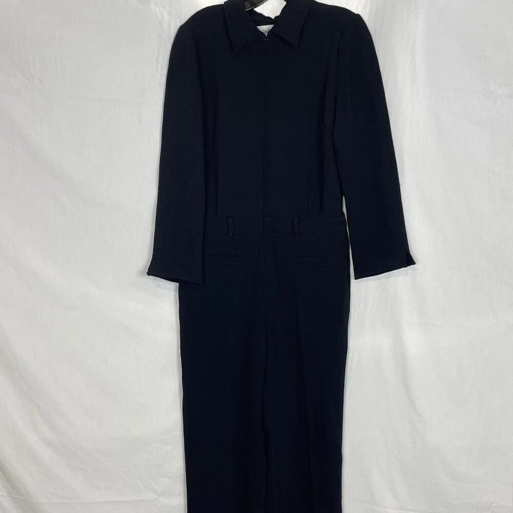NEW BA&SH Women’s Omiza Long Sleeve Straight Leg Jumpsuit Size S Black